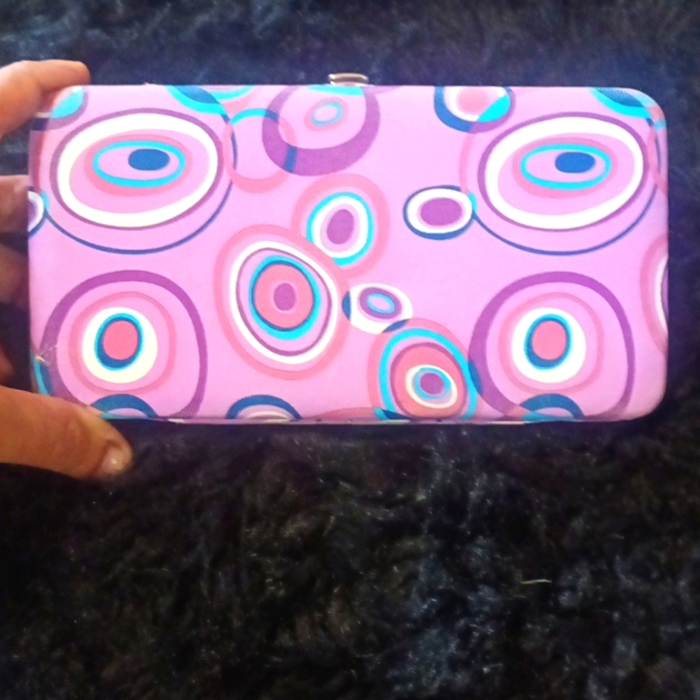 Purple vintage circle colored wallet